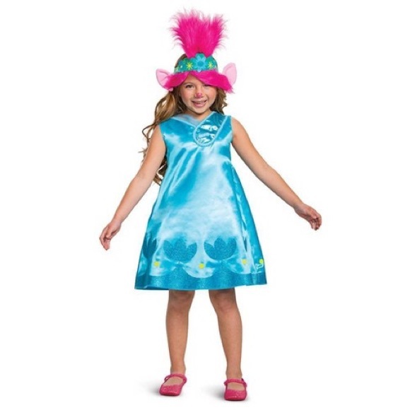 Trolls Poppy Rainbow Child Deluxe Costume Dress - Picture 1 of 10